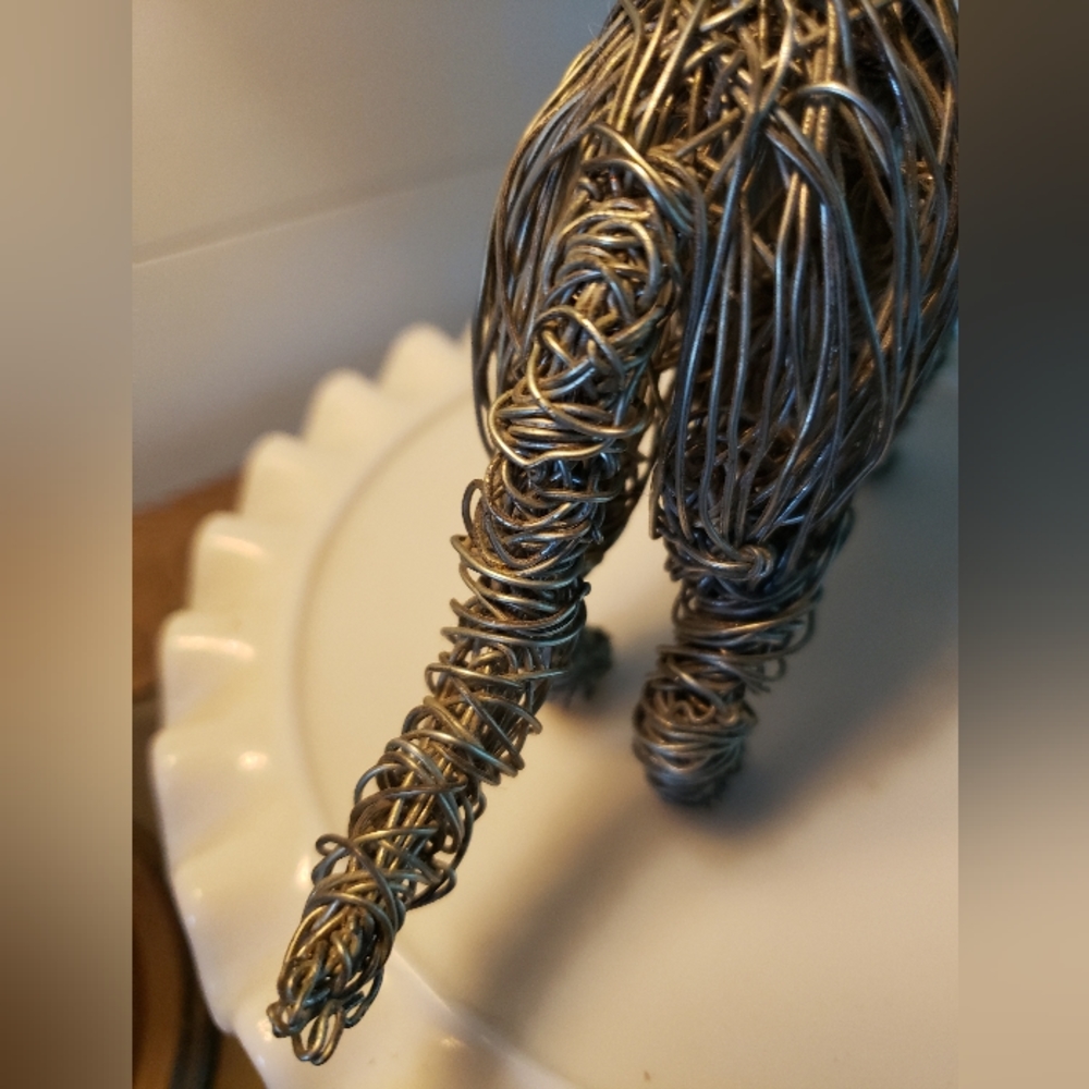 Wire Art of German Shepherd Dog, Vintage, artist unknown - Picture 13 of 14